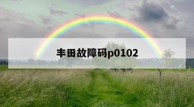 丰田故障码p0102(丰田故障码P0137精通维修)